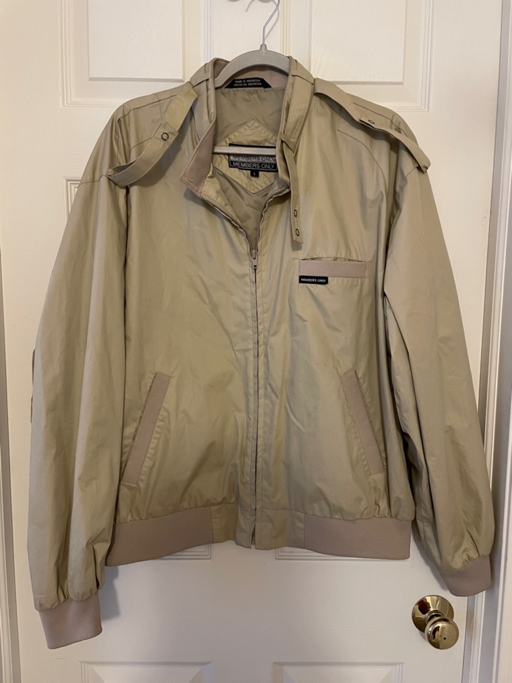 Members Only Tan Bomber Jacket